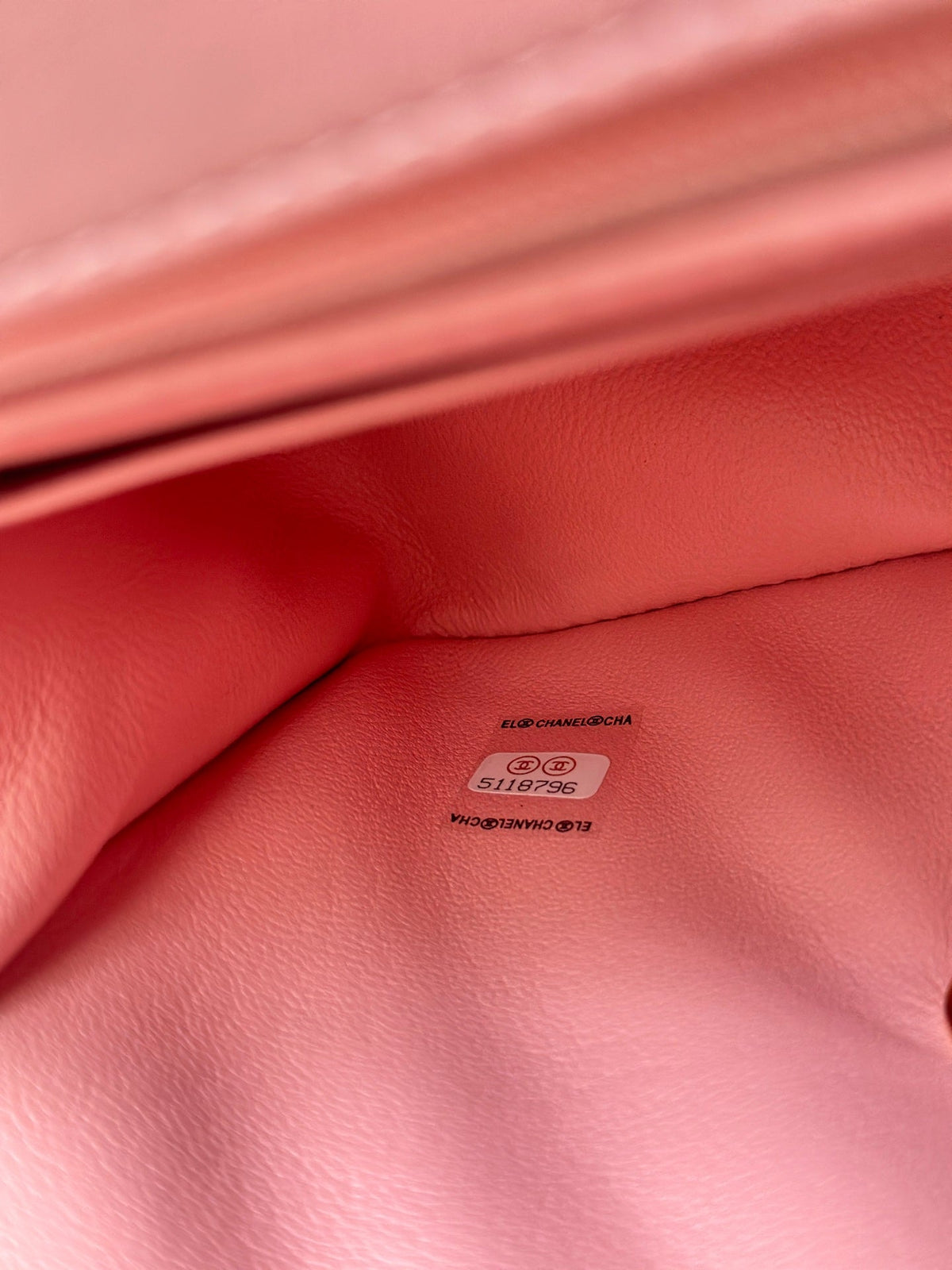 CHANEL 25S MINI FLAP BAG 18 IN PINK LAMBSKIN WITH GOLD HARDWARE
